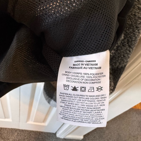 Nike Men’s Black Gray White Checkered Sherpa Pullover Quarter Zip Size Medium - Picture 8 of 11